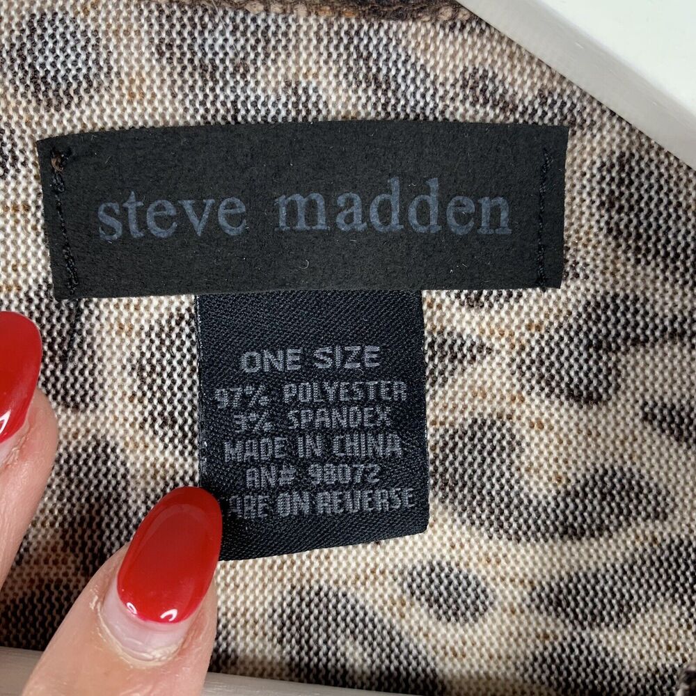 Steve Madden Size OS Wrap Cardigan Sweater Leopard Cheetah Convertible Women’s - Picture 2 of 6